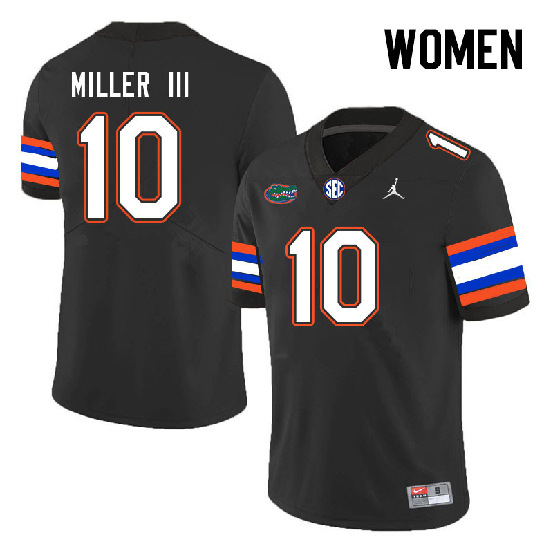 Women #10 Jack Miller III Florida Gators College Football Jerseys Stitched-Black
